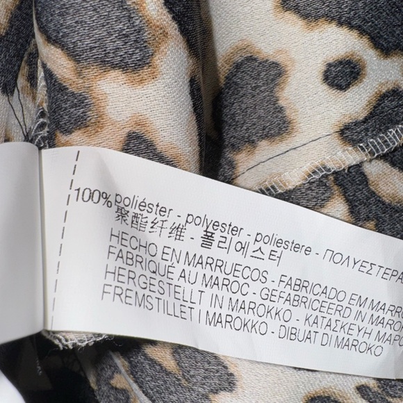 ZARA Animal Print Oversized Blouse size L - Picture 13 of 16